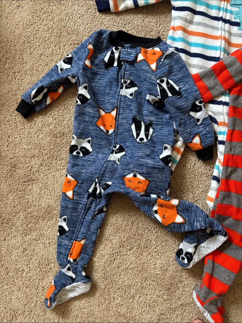 5 Boys Fleece Sleepers - 12 Months Sleep & Play